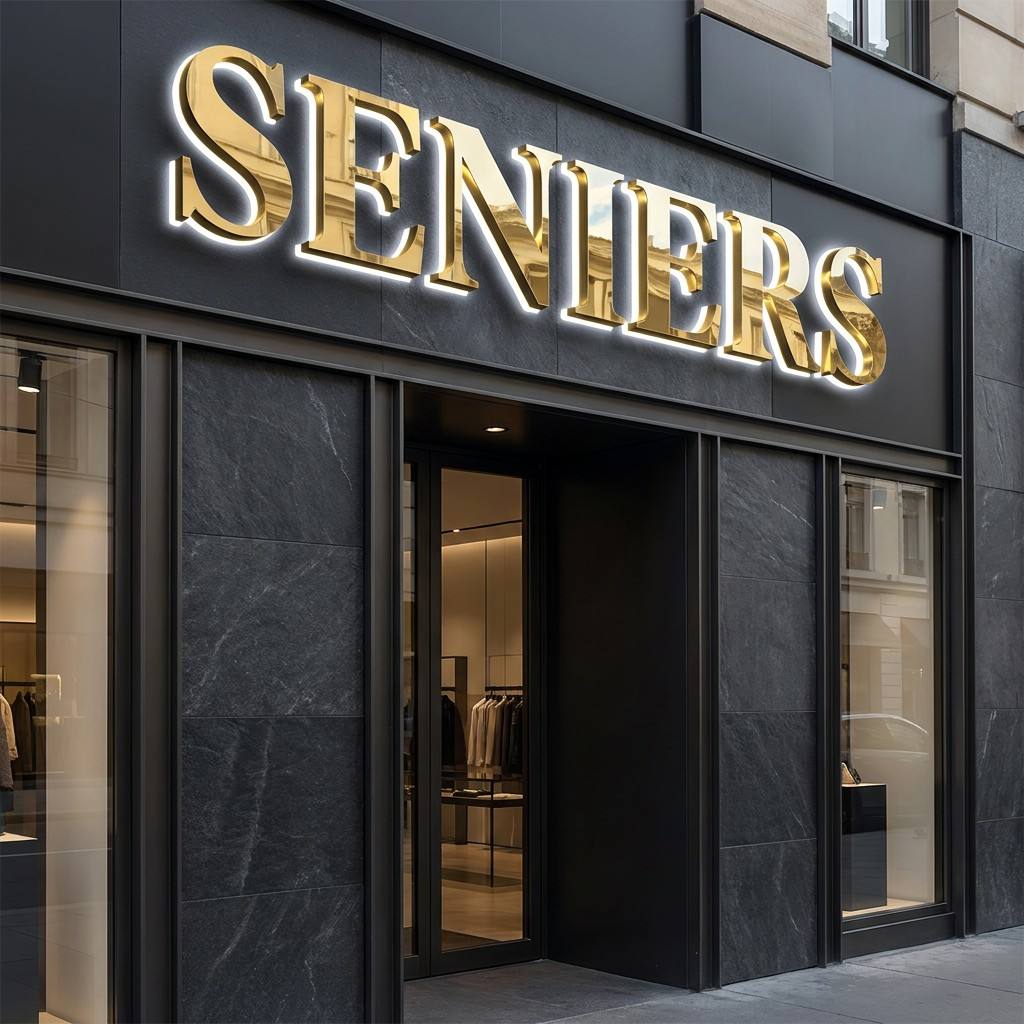 Custom 3D LED Channel Letters - Backlit Stainless Steel Business Logo Signage LEO NEON SIGN