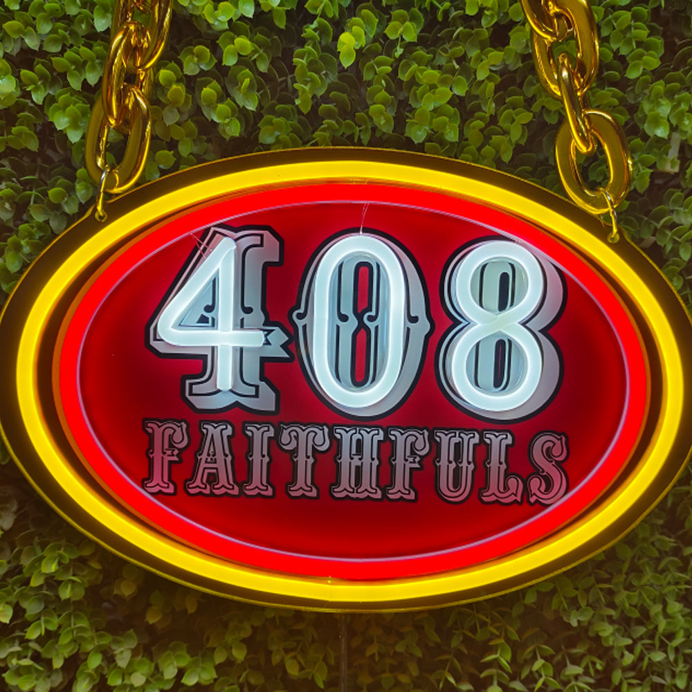 NFL 49ers Niners Big logo sign for your team soul LEO NEON SIGN