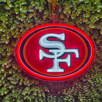 NFL 49ers Niners Big logo sign for your team soul LEO NEON SIGN
