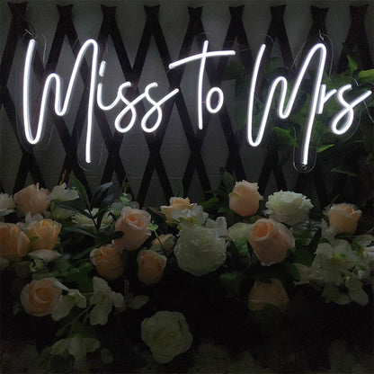 Leo neon sign-Miss to MRS neon sign Wedding decoration lighting