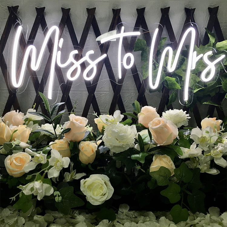 Leo neon sign-Miss to MRS neon sign Wedding decoration lighting