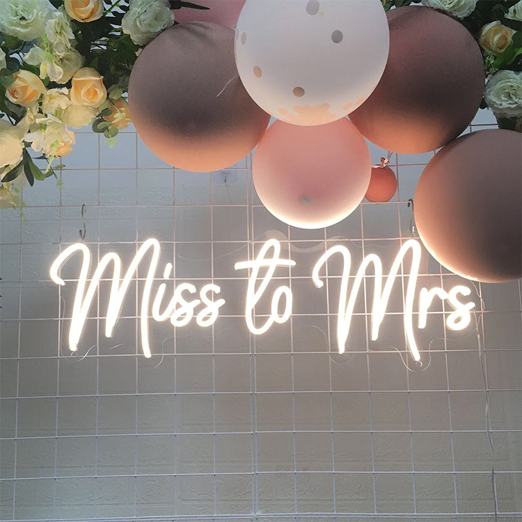 Leo neon sign-Miss to MRS neon sign Wedding decoration lighting