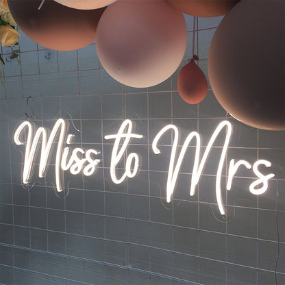 Leo neon sign-Miss to MRS neon sign Wedding decoration lighting