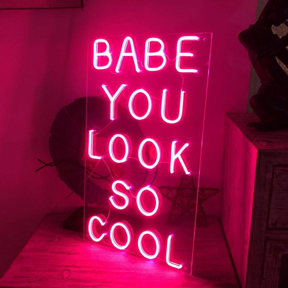 Leo neon sign gift for her Babe you look so cool led light up sign for room decoration