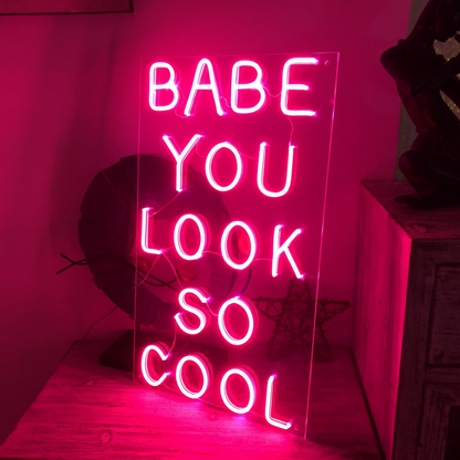 Leo neon sign gift for her Babe you look so cool led light up sign for room decoration