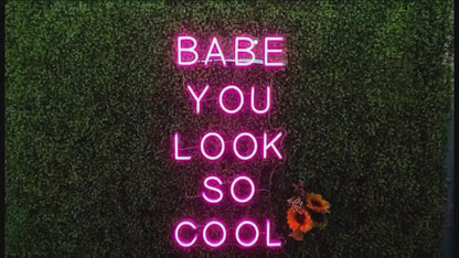 Leo neon sign gift for her Babe you look so cool led light up sign for room decoration