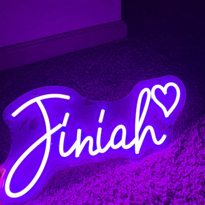 Leo neon sign-custom led neon sign Name led neon light for baby room decoration